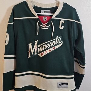 Reebok Green and Cream Minnesota Wild Women's Jersey